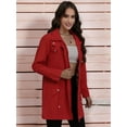 thumbnail image 4 of Rain Jacket for Women Waterproof with Hood Trech Coat Light-Weight Raincoats Packable Windbreake Red L, 4 of 8