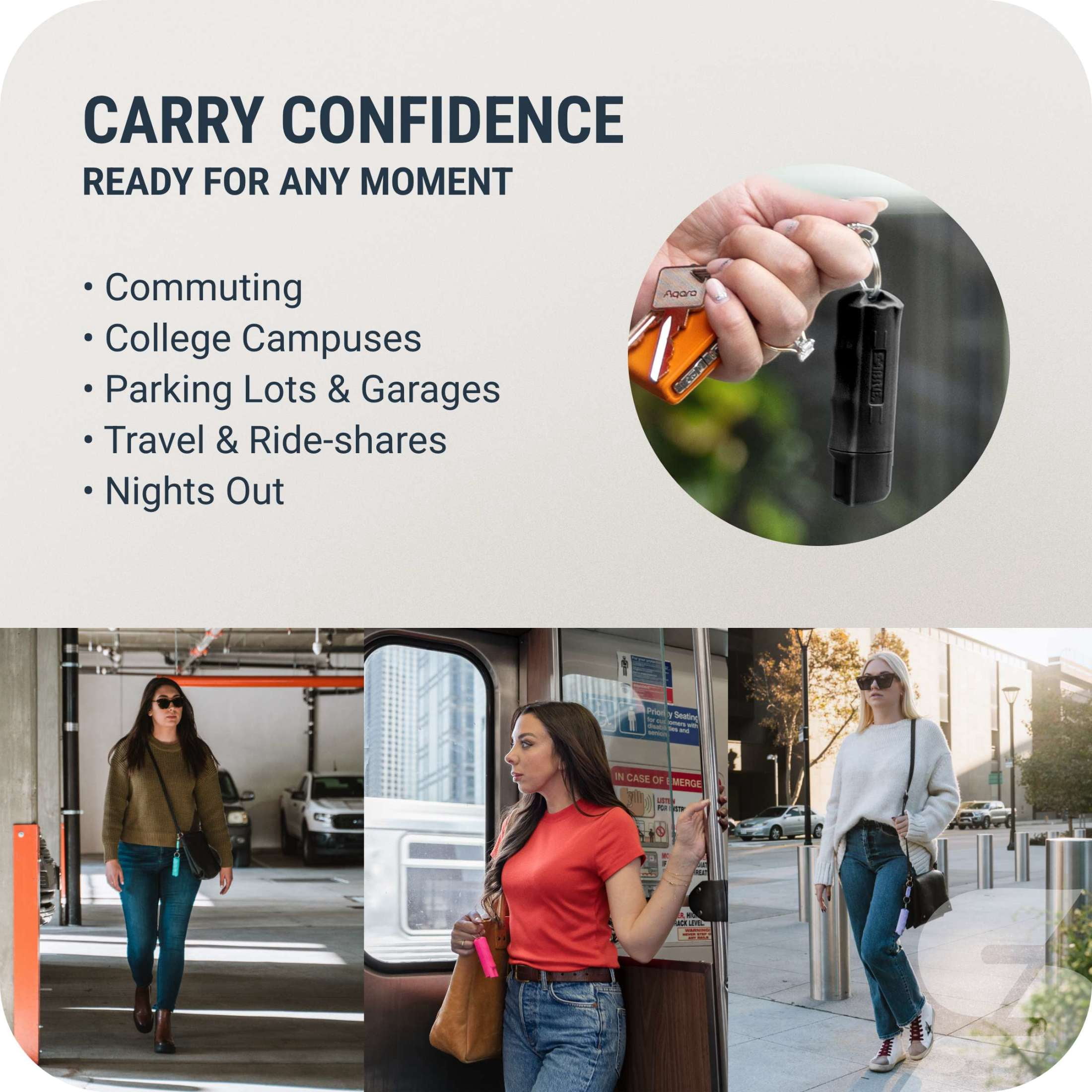 (3 pack) SABRE Pepper Spray with Quick Release Keychain, Black, 1 Count, Pocket Pepper Sprays