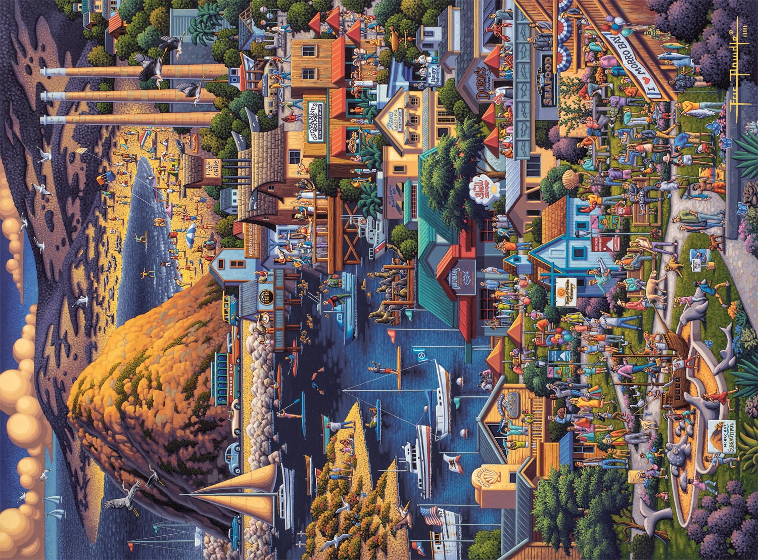 Buffalo Games 1000-Piece Morro Bay Interlocking Jigsaw Puzzle for Adults Ages 14+
