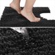 thumbnail image 2 of Alfombrilla de baño Yimobra Luxury Shaggy, color negro, 2 of 7