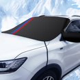 thumbnail image 3 of Mdesiwst Car Windshield Snow Cover Double Layers Aluminum Film Sun-resistant Anti-Frost Freeze Protection Universal Auto SUV Winter Front Windscreen Ice Cover Guard Protector, 3 of 6