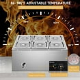thumbnail image 2 of Ktaxon 6-Pan Commercial Food Warmer, Professional Stainless Steel Buffet 19.2 Quart Capacity for Catering and Restaurants, 2 of 8