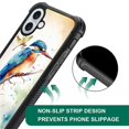 thumbnail image 6 of FKBRCL4U Compatible With iPhone 16 Case, Watercolor Bird Dragonfly Art Pattern For Girl Ultra Protection Shockproof Soft Silicone TPU Non-Slip Back, 6 of 7