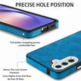 thumbnail image 2 of Mantto for Samsung Galaxy A54 5G PU Leather Case, Soft TPU Bumper Fleece Lining Shockproof Cover for Galaxy A54 5G, with SIM Card Slots Plating Buttons Slim Lightweight Case,Blue, 2 of 11
