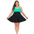 thumbnail image 3 of CHOYURME CHONYURM Women Halter One Piece Swim Dress, Tummy Control Plus Size Bathing Suit, 3 of 8