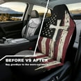 thumbnail image 5 of Yuyamidu American Flag Car Seat Covers Full Set of 2 Cross Vehicle Front Seats Covers Stretchy Washable Car Accessories Bucket Seat Cover, 5 of 6