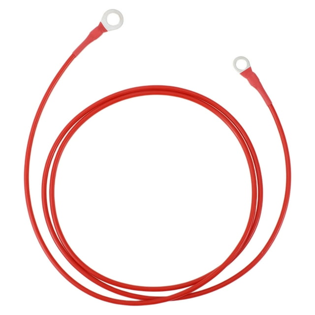 Cable de inversor de batería de 150 cm 12 AWG 3/8" 5/16" Cable de batería de cobre estañado rojo OT Tipo 1 Pc