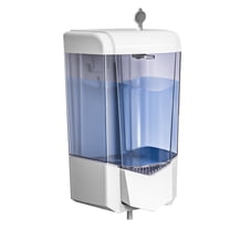 Plussen Soap Dispenser 20oz/600ml Wall-Mounted ABS Material Gel/Liquid for Home & Commercial, White