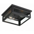 thumbnail image 4 of Crystorama Byron 2 Light Matte Black Outdoor Ceiling Mount - 12.75"W x 5"H, 4 of 10