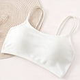 thumbnail image 4 of Jinhomg Women's Sports Bra with Thin Straps Stretchy Wirefree Workout Bras Lightweight Workouts Bralette Active Everyday Stretch Bralette Tops White M, 4 of 6