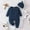 Dark Blue, variant on 1 Years Newborn Baby Boy Girl Fall Outfit Romper Long Sleeve Embroidery Onesie Jumpsuit with Hat Bodysuit Cute Infant Winter Clothes Brown