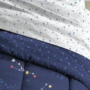 Dream Factory Zodiac Twin Bed-in-a-Bag, Midnight Blue, Microfiber, Polyester Fill, Male, Age Group 3+