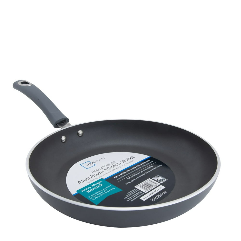 Mainstays Heavy Weight 10 inch NonStick Aluminum Skillet, Grey, Ant