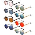 thumbnail image 1 of Gafas de sol Coume Retro Steampunk Gothic con montura redonda de metal, 1 of 7