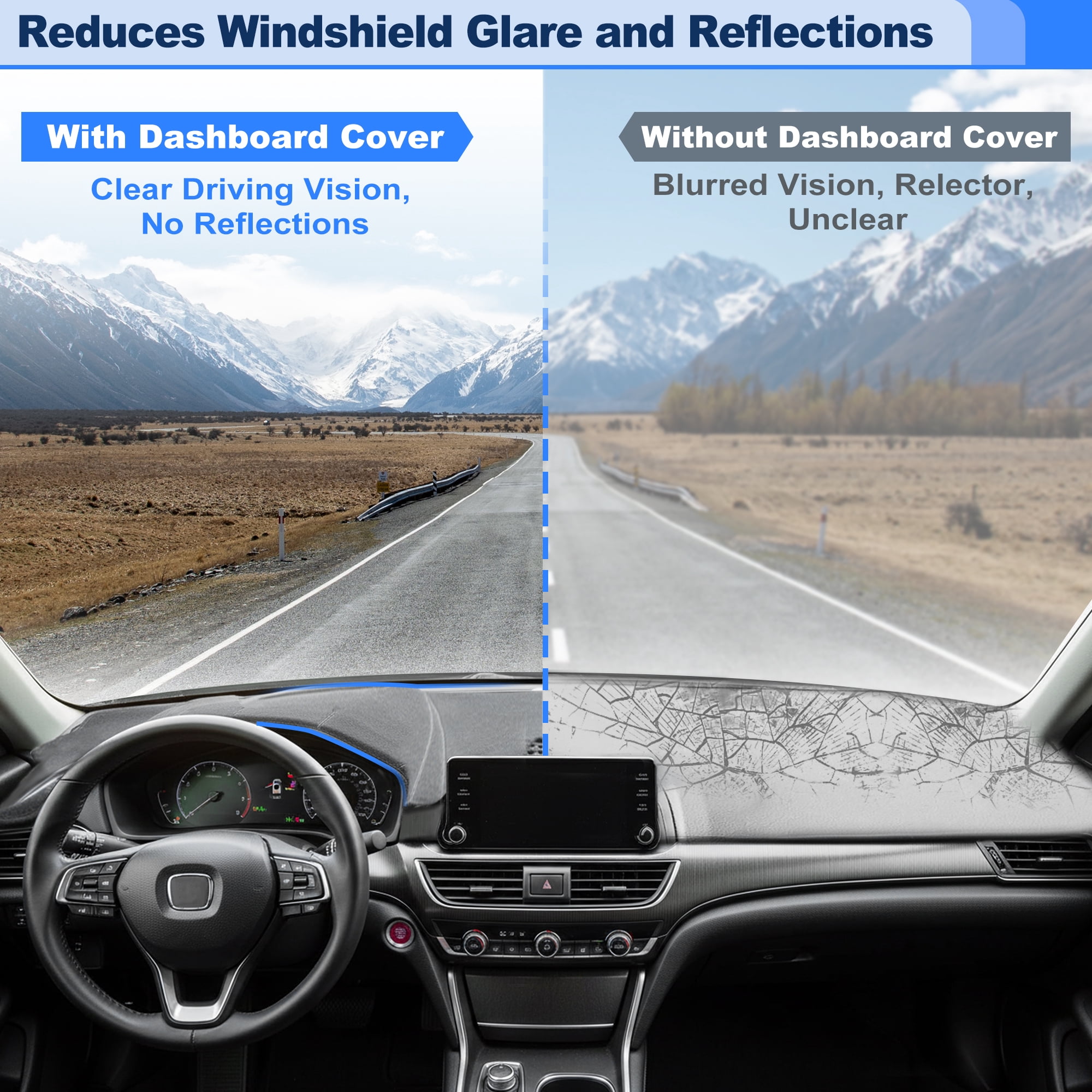 Unique Bargains Dashboard Mat Non-Slip Protector for Honda Accord 2023-2026