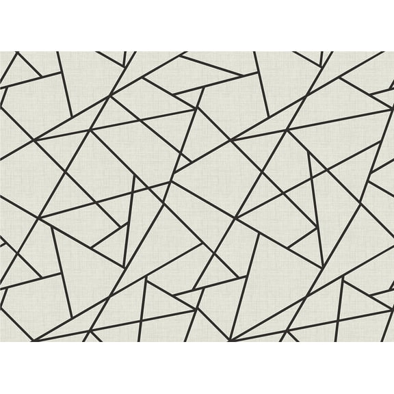 REMIX Walls by Katie Hunt Modern Lines Black on Dove Grey Wall Mural