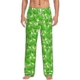 thumbnail image 2 of Lsque Green Cucumber Print Men's Pajama Pants, Lounge Pant - Comfortable Home Wear,Elastic Waistband, Stylish Design-Large, 2 of 9