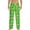 White, variant on Green Cucumber Print Men's Home Trousers, Elastic Drawstring Home Pajamas Clothing Suitable for Adult Men-Large
