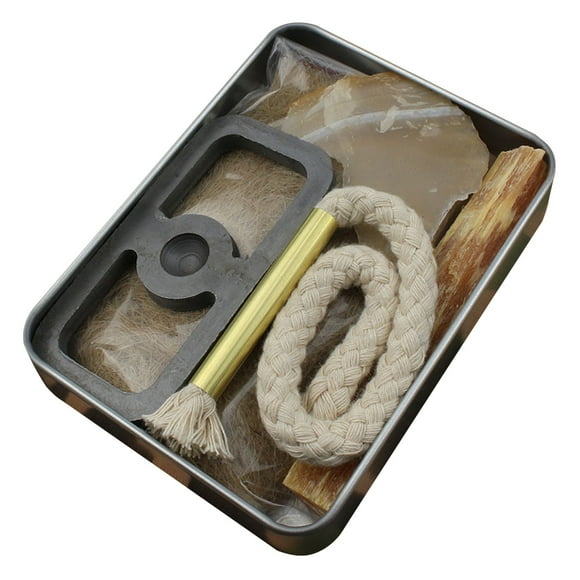 Fire Steel For Flint Traditional Fire Tool Kit for Outdoor Camping Survival