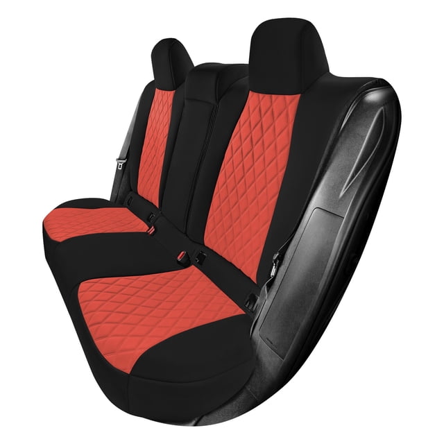 Pour Toyota Corolla 2020-2024 FH Group Housses de Sièges d'Auto sur Mesure en Néoprène Imperméables Rouges - Siège Arrière
