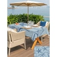 thumbnail image 5 of Outdoor Tablecloth with Umbrella Hole for Patio/Picnic/Party/Camping, Navy Blue Starfish Waterproof Table Cloth Rectangle Table Cover Washable, Coastal Ocean Summer Sea Nautical (60"x 102"), 5 of 8