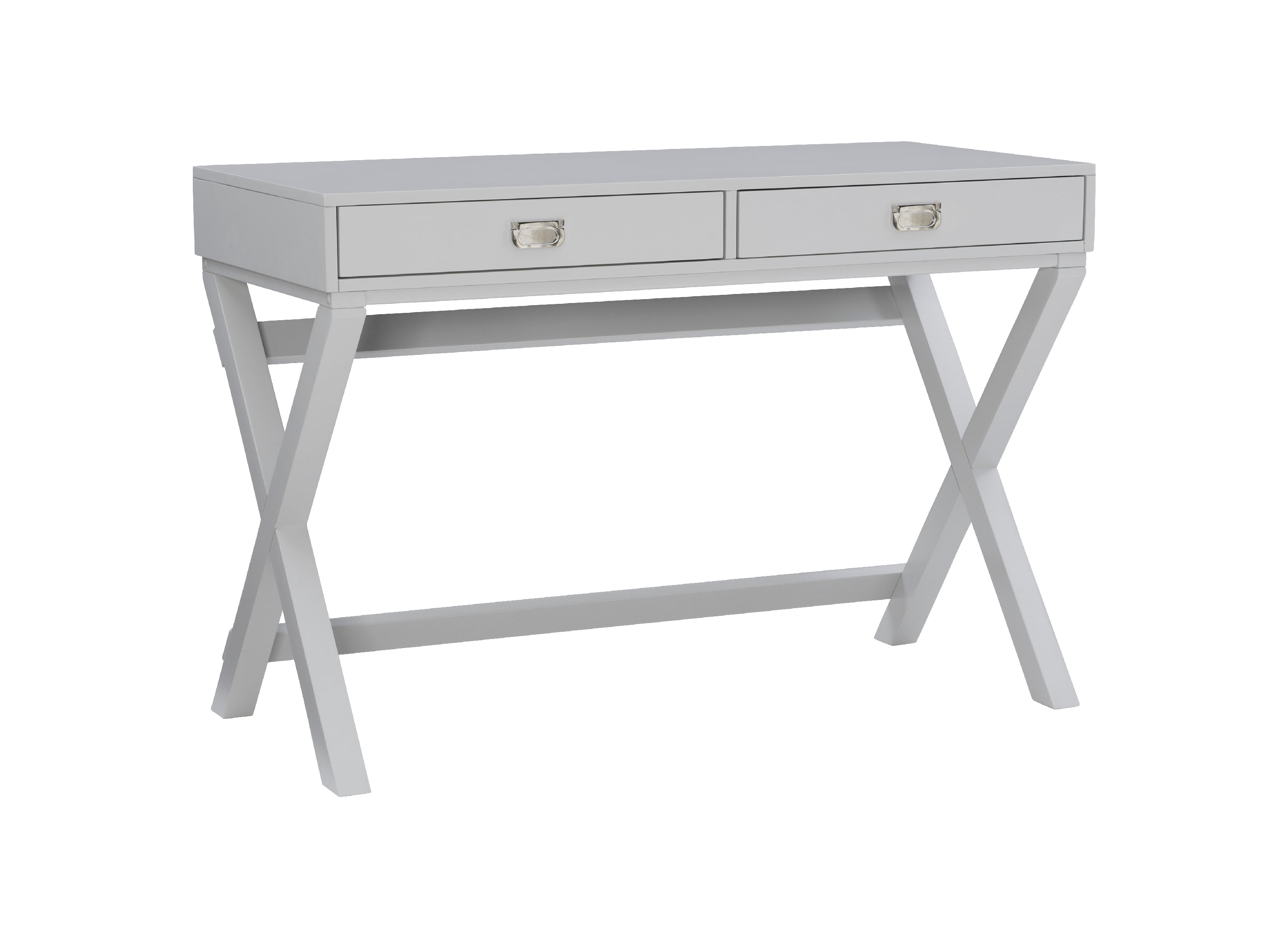 Linon Peggy 2-Drawer 44" Writing Desk, Gray