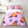 thumbnail image 2 of YST Orange Pumpkin 7-Piece Comforter Set, Autumn Harvest Theme, Full, Kids Bedding, 2 of 4
