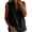 #0051-Black, variant on Womens Tops Ruffled Stand Collar Split V Neck Sleeveless Side Pocket Textured Fabric Womens Blouses Loose Fit Vacation Roomy Travel Shirts