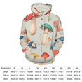 thumbnail image 2 of Watercolor Mushroom Pattern 3D Print Hoodie Men Women Autumn Thin Pullover Sweatshirt Vintage Streetwear Tops, 2 of 6