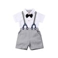 thumbnail image 1 of TheFound Baby Boys Short Sleeve Shirts Romper+Short Pants Clothes Set, 1 of 8
