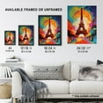 thumbnail image 4 of Abstract Paris Eiffel Tower Sunrise Colour Explosion France Monument Vibrant Bold Bright Colourful Painting Large Wall Art Poster Print Thick Paper 18X24 Inch, 4 of 5