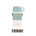 thumbnail image 1 of Advancent Frascos de vacío de 480ml, botella de agua térmica portátil para interiores y exteriores, jarra de taza de café con bebida de leche Teteras Blanco, 1 of 6