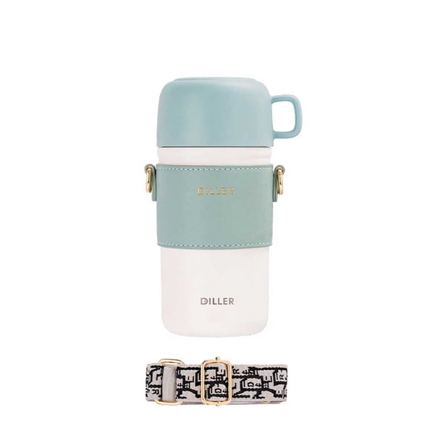 Advancent Frascos de vacío de 480ml, botella de agua térmica portátil para interiores y exteriores, jarra de taza de café con bebida de leche Teteras Blanco