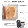 thumbnail image 3 of Music Boxes Wooden Rotating Carousel Portable Plant Musical Box Smooth Sturdy Elegant Switch Pure Sound Home Accessory Type 5, 3 of 7