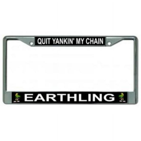 Marvin Martian Quit Yankin' My Chain Chrome License Plate Frame