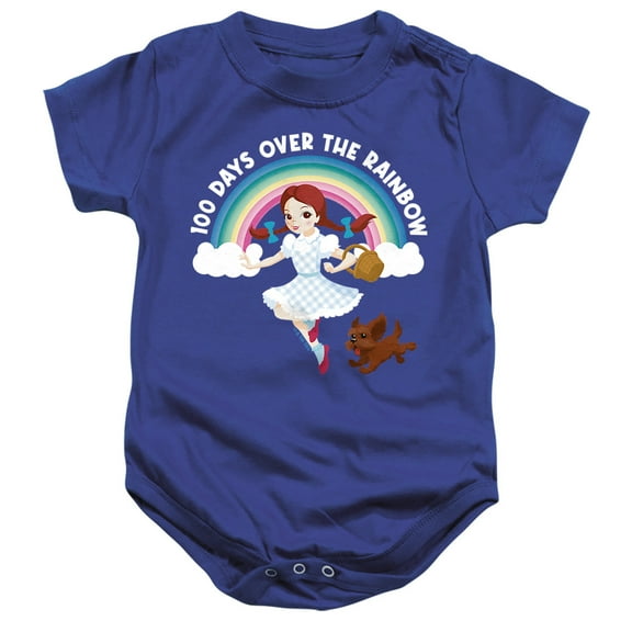 Wizard of Oz 100 Days Over the Rainbow Unisex Infant Snap Suit for Baby, Royal, Medium