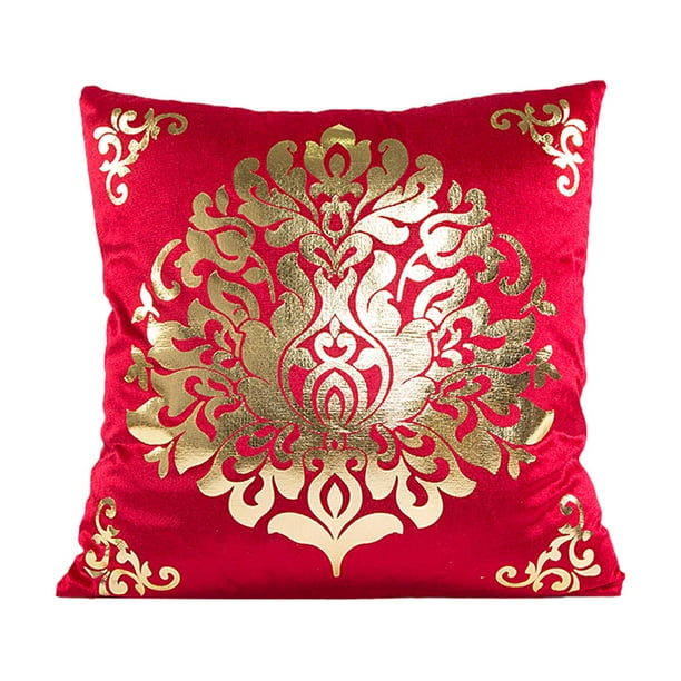 Funda de almohada con lentejuelas, funda de almohada dorada de felpa para sofá, funda de cojín para sala de estar, decoración de dormitorio Sweethay HA000841-01B