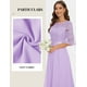 thumbnail image 3 of Vestido largo Wedtrend con estampado floral para dama de honor 2024 para mujer, color lavanda, 3 of 6