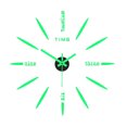 thumbnail image 1 of Kearding Reloj de pared luminoso 3D sin marco acrílico DIY cuarzo autoadhesivo calcomanías sin perforar para sala de estar hogar Electrónica Tipo 7, 1 of 6