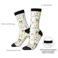 thumbnail image 4 of Yiaed Cartoon Color repair Tool Print Great elasticity Crew Socks Sports socks for Men and Women, 4 of 6