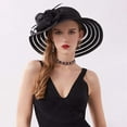 thumbnail image 3 of Women's Fashion Wide Brim Sun Hat With Lace Flower Detail Foldable Beach Cap Summer Outdoor Hat Gravedigger Hat Hats for Men Women Summer Hats Exploring Hat Hat Visor Boys Beach Hat Dominoes Visor, 3 of 4
