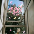 thumbnail image 5 of Window Stickers - 1 Stunning Pink Flower Pattern Decorative Static Cling Stickers to Prevent Birds from Colliding in Your Windows, 5 of 5