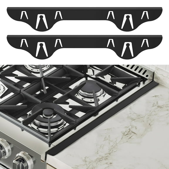 Ikoopy 2Pcs Stainless Steel Stove Gap Cover Heat Resistant Kitchen Oven Gap Filler Rustproof Stove Guard for Home Kitchen