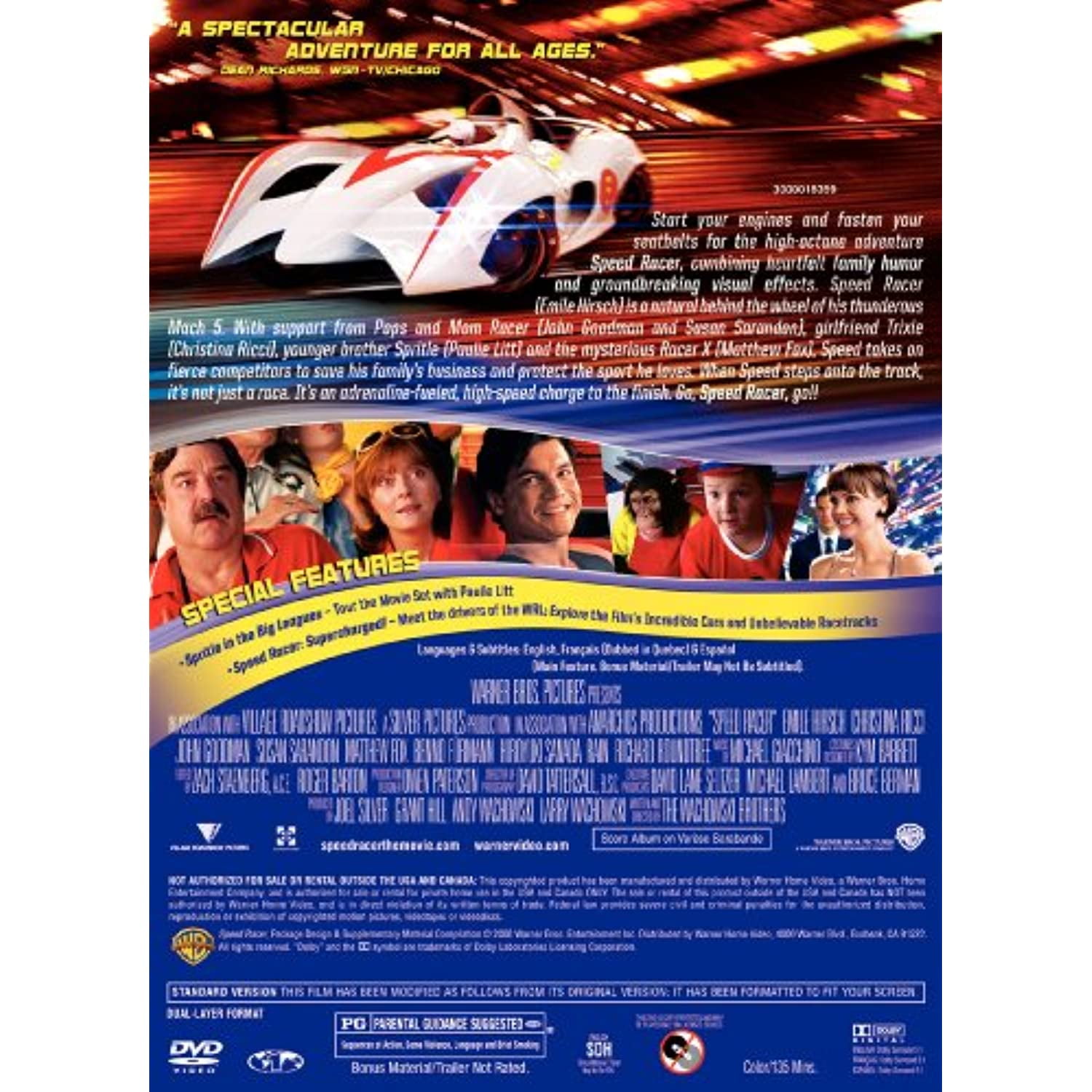 Speed Racer (2008) Movie DVD by Andy Wachowski, Larry Speed Racer (2008) Movie DVD by Andy Wachowski, Larry