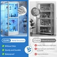 thumbnail image 6 of Foreate 63" Heavy Duty Tempered Glass Display Cabinet w/ 2 Glass Doors & RGB LED Light & Lock, 4-Tier Curio Cabinet Adjustable Shelves Metal Shelving Unit Storage Organizer Rack, 6 of 9