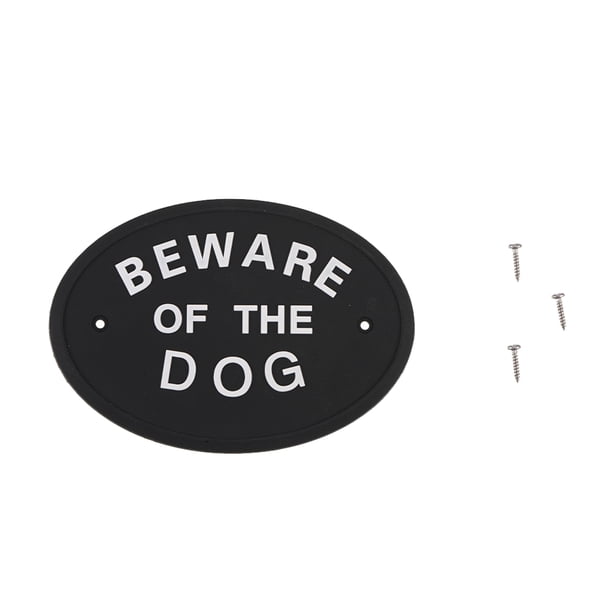 Bearachild Placa para puerta de casa, cuidado con el perro, señal de advertencia, decoración para colgar en la pared, placa para jardín, valla interior Jardín y Patio Bearachild HA065651-00