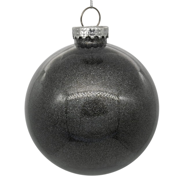 Esfera Navideña Transparente Vickerman con Brillo de Estaño de 6 cm