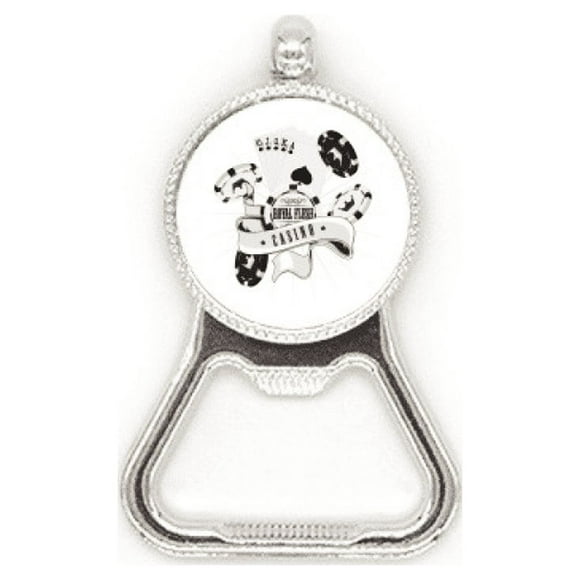Playing Cards Chips Gambling Utensils Pattern Metal Beer Bottle Cap Opener Duty Stainless Steel