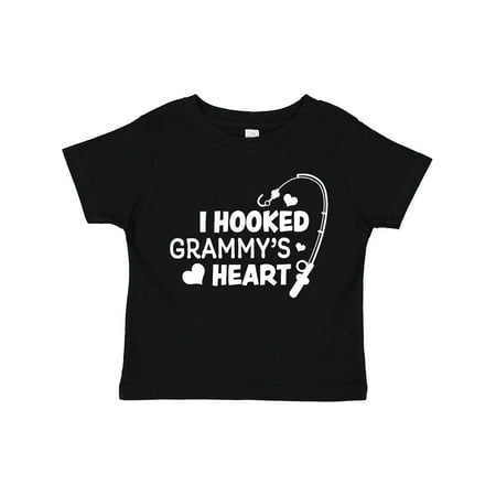

Inktastic I Hooked Grammy s Heart with Fishing Rod Gift Toddler Boy or Toddler Girl T-Shirt