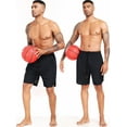 thumbnail image 2 of Cadmus Mens 2-in-1 Dry Fit Running Shorts with Liner, 9" Inseam Gym Basketball Shorts, Deep Pockets,#50, Black,2XL, 2 of 5